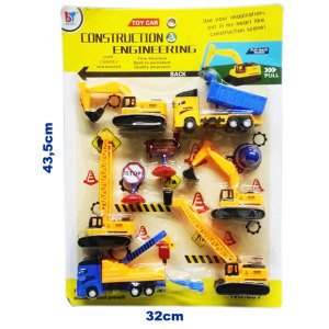 9 Parçadan Oluşan İnşaat Oyuncak Seti - Erkek Oyuncakları