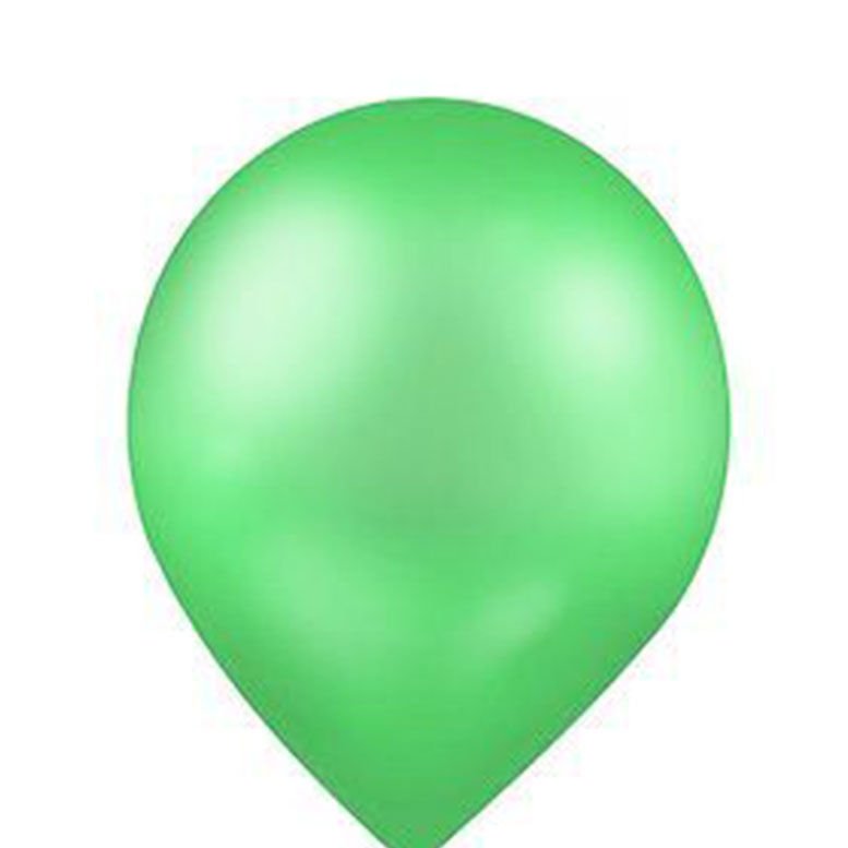 100'lü Paket Metalize Balon 15 Farklı Renk Seçeneği ile 1.Kalite İtalyan 30cm Lateks Metalik Balon Beden Yok - Yeşil Açık
