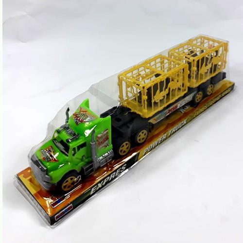 3 Parça Büyük Boy Vahşi Hayvan Taşıma Tırı Oyuncak 44x11x8 cm Kaliteli