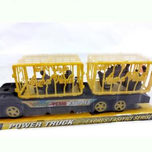 3 Parça Büyük Boy Vahşi Hayvan Taşıma Tırı Oyuncak 44x11x8 cm Kaliteli