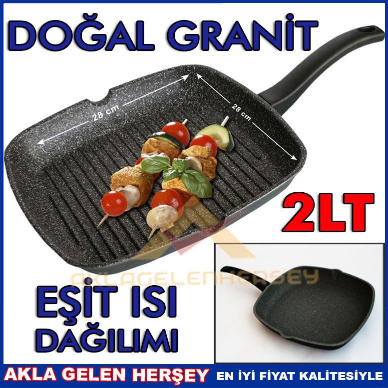 ALÜMİNYUM DÖKÜM SAĞLIKLI GRANİT IZGARA TAVASI 