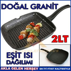 ALÜMİNYUM DÖKÜM SAĞLIKLI GRANİT IZGARA TAVASI 