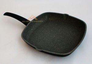 ALÜMİNYUM DÖKÜM SAĞLIKLI GRANİT IZGARA TAVASI 