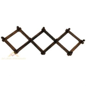 ANTİK GÖRÜNÜMLÜ KATLANABİLİR 10 KANCALI AHŞAP AKORDEON ASKI RETRO MODEL KAPI ARKASI-DUVAR ASKISI