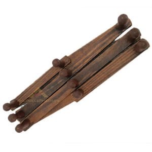 ANTİK GÖRÜNÜMLÜ KATLANABİLİR 10 KANCALI AHŞAP AKORDEON ASKI RETRO MODEL KAPI ARKASI-DUVAR ASKISI