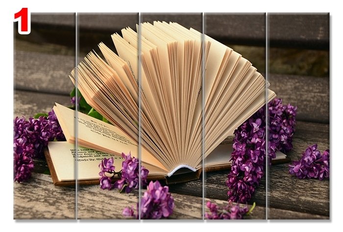 MAKRO ACIK KITAP 7 STİL 5 PARÇALI KANVAS TABLO