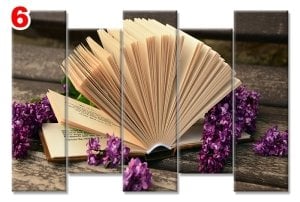 MAKRO ACIK KITAP 7 STİL 5 PARÇALI KANVAS TABLO