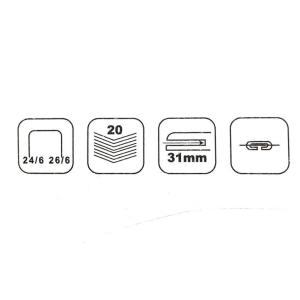 Pens Tipi Mekanizmalı Profesyonel Zımba Makinesi 1000 adet Telli Presleme Sistemli 26/6