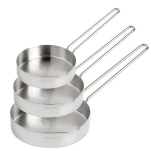 3lü Set 12-14-16cm Paslanmaz Çelik Sosluk 18/10 Ultra Lüx İnox Sığ Sos Tavası Metal Saplı Kaçerola