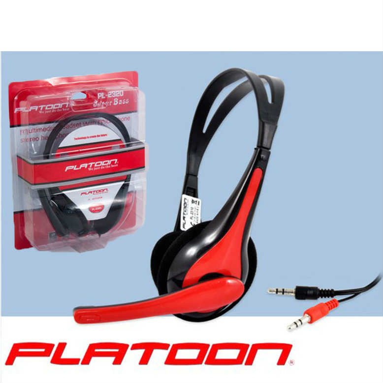 Platoon Pl-2320 Mikrofonlu Kulaklık İnternet Cafe Kulaklığı Şık Tasarım Süper Bass Oyun Kulaklığı