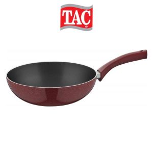 Taç TT1150 Granit Wok Tava 28 cm Isıya Dayanıklı Bakalit Kulp