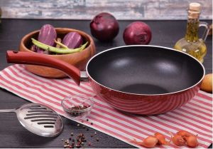 Taç TT1150 Granit Wok Tava 28 cm Isıya Dayanıklı Bakalit Kulp