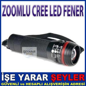 ZOOMLU CREE LED FENER ÜÇ KADEMELİ DAYANIKL METAL