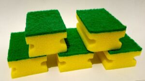 5 Adet Oluklu Temizlik Süngeri Ev işyeri Lokanta Tipi Bulaşık Süngeri En Hesaplı Genel Temizlikci