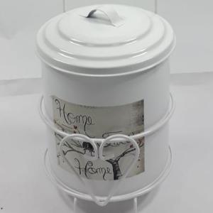 Beyaz Ferfejeden Seyyar Tuvalet Kağıtlığı Ve Çöp Kovası