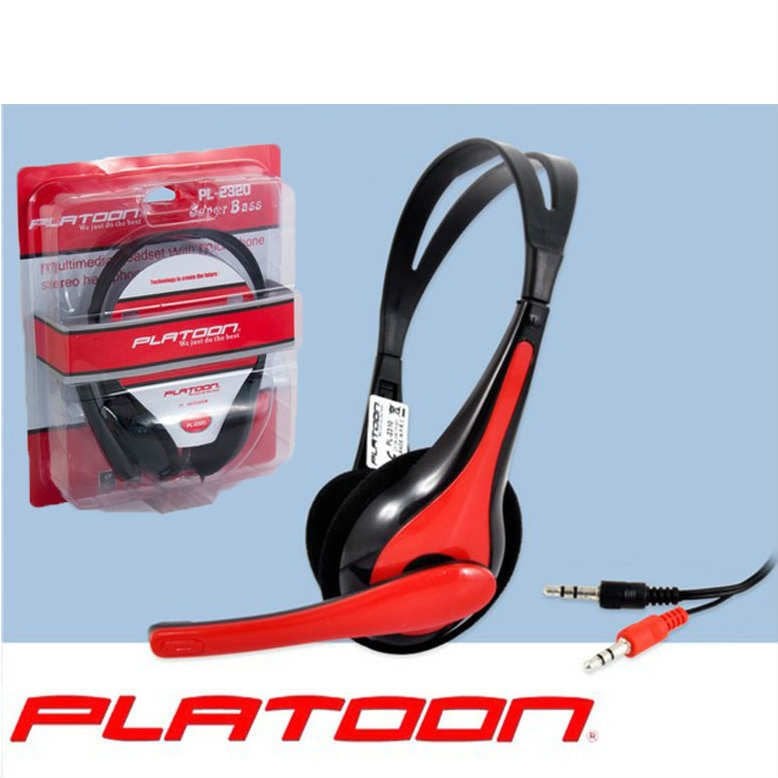 Platoon Pl-2320 Mikrofonlu Kulaklık İnternet Cafe Kulaklığı Şık Tasarım Süper Bass Oyun Kulaklığı