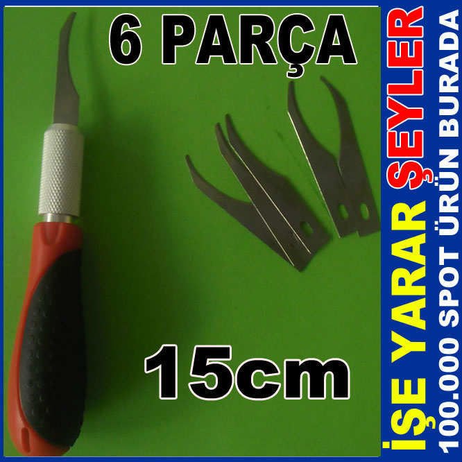 SOMA 6LI PARÇA EĞİK NEŞTER FALÇATA BIÇAK SETİ