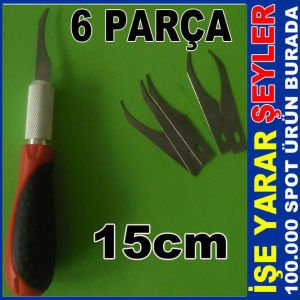 SOMA 6LI PARÇA EĞİK NEŞTER FALÇATA BIÇAK SETİ