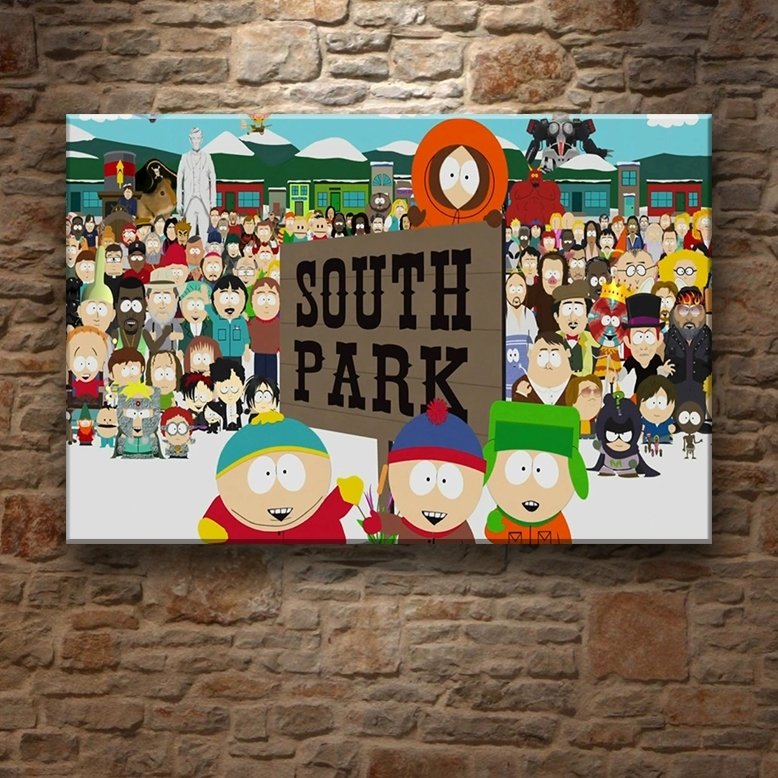 SOUTH PARK AÇILIŞ 7 değişen ölçü ORİJİNAL KANVAS TABLO