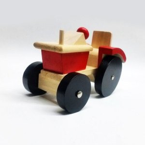Nostaljik Oyuncak Ahşap Traktör Çocukları Sağlıklı Oyuncağı, Bozulmaz ve Kırılmaz