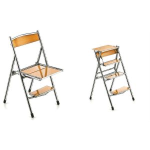 Cevahir katlanır sandalye merdiven, sandalye olan 4 basamak merdiven olan iskemle çelik profil+ahşap