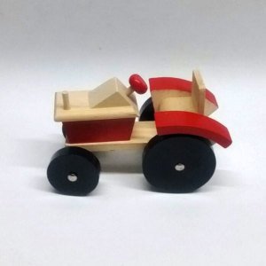 Nostaljik Oyuncak Ahşap Traktör Çocukları Sağlıklı Oyuncağı, Bozulmaz ve Kırılmaz