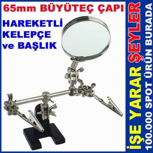 ÇOK YÖNLÜ FULL METAL TAMİRCİ BÜYÜTEÇ STANDI