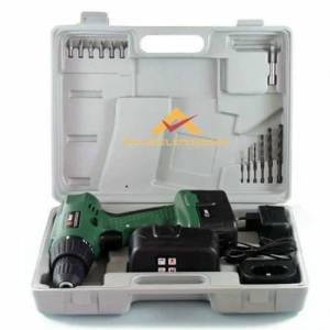 Çantalı Yedek Akülü Şarjlı Matkap-Şarjlı Vidalama 18 Parça Profesyonel Çift Akülü Şarjlı Matkap Seti