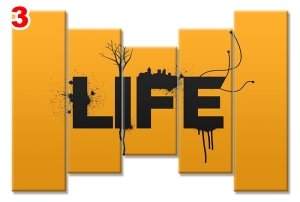 LIFE YELLOW 7 STİL 5 PARÇALI KANVAS TABLO