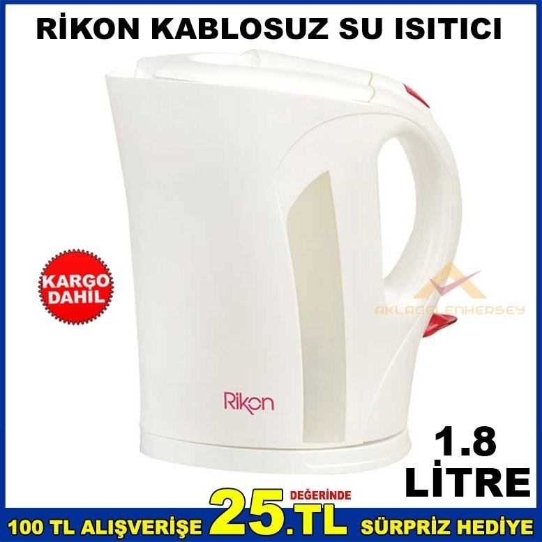 RİKON 1.8L GARANTİLİ KABLOSUZ SU ISITICI, KETTLE