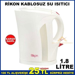 RİKON 1.8L GARANTİLİ KABLOSUZ SU ISITICI, KETTLE