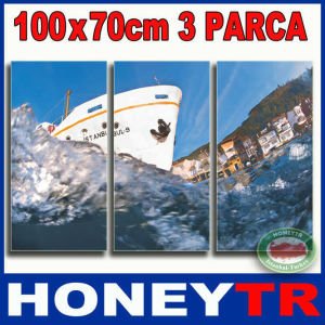 100x70cm 3 PARÇALI CANVAS TABLO BOĞAZDA