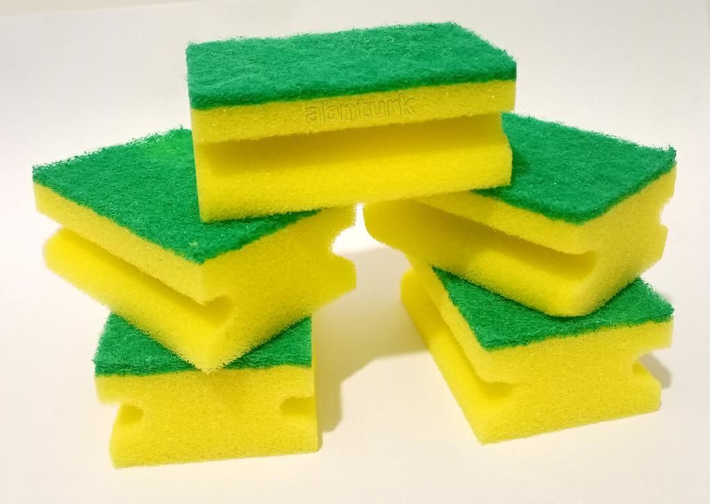 30 Adet Oluklu Temizlik Süngeri Ev işyeri Lokanta Tipi Bulaşık Süngeri En Hesaplı Genel Temizlikci