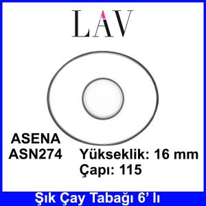LAV ASENA ASN274 6'LI ÇAY TABAĞI VAZGEÇİLMEZ İNCE BELLİ İÇİN