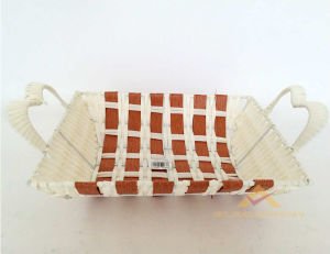 DEKORATİF PLASTİK DOKUMA 27X21 CM EKMEK SEPETİ