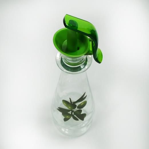 Zeytin Desenli Cam Yağdanlık Sirkelik 500ml Kapasiteli Lüx Yağlık