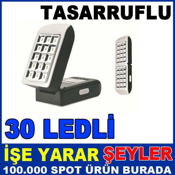 LEDON TASARRUFLU 30 LEDLİ EL FENERİ VE IŞILDAK