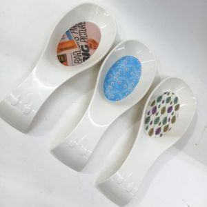 Melamin Özel Büyük Boy 28 Cm Beyaz Kaşık Altlığı Kaşık Kepçe Altlığı