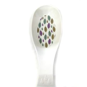 Melamin Özel Büyük Boy 28 Cm Beyaz Kaşık Altlığı Kaşık Kepçe Altlığı