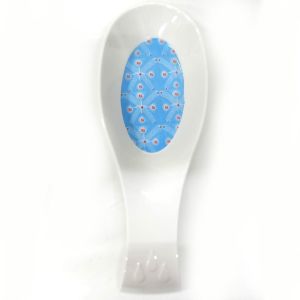 Melamin Özel Büyük Boy 28 Cm Beyaz Kaşık Altlığı Kaşık Kepçe Altlığı