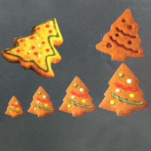2Parça Büyük Çam Ağacı Şekilli Şeker Hamuru Kurabiye Pasta Kalıbı Yıldız Model Kek Pasta Kalıbı