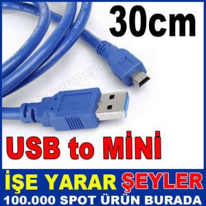 30cm SİLİKON KAPLAMA USB to MİCRO USB KABLO