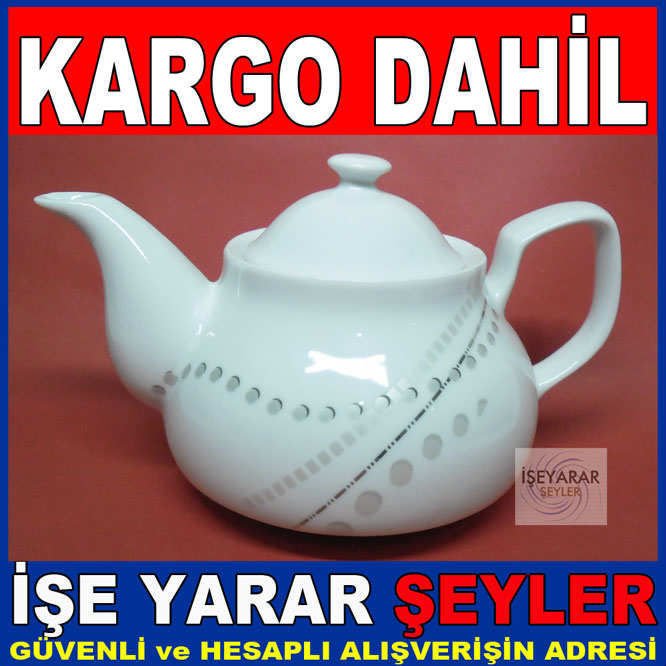 DAYANIKLI ÖZEL DESENLİ TEKLİ PORSELEN DEMLİK