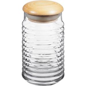 Paşabahçe Babylon Ahşap Kapaklı Cam Kavanoz 18 cm Saklama Kabı
