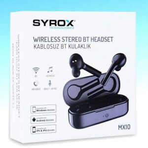 Syrox- MX10 Bluetooth Kablosuz Kulak İçi Spor Kulaklık Kaliteli