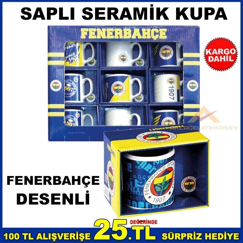 FENERBAHÇE DESENLİ SAPLI SERAMİK KUPA BARDAK