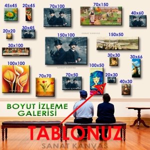 SHERLOCK-SİSLİ GECE 7 değişen ölçü ORİJİNAL KANVAS TABLO