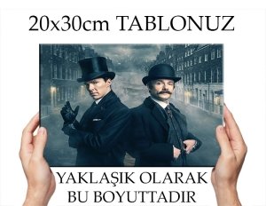 SHERLOCK-SİSLİ GECE 7 değişen ölçü ORİJİNAL KANVAS TABLO