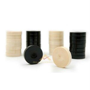 27mm 3 NO CİLALI AHŞAP LUX TAVLA PULU TAKIMI