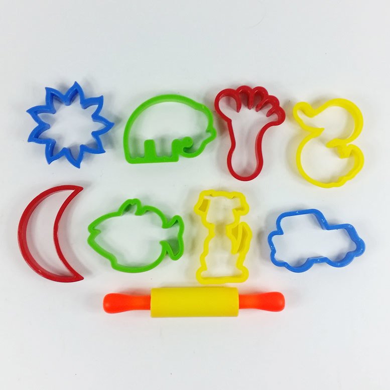 Play-Dough Oyun Hamuru Kalıbı 9'Lu Set Su Bazlı Zararlı Madde İçermez İz Bırakmaz Türk Malı